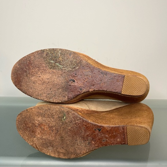 Rag & Bone Sunderland Lace Up Wedge Pumps Ladies Size 37 / 7 Sand Suede Heels - Picture 8 of 10